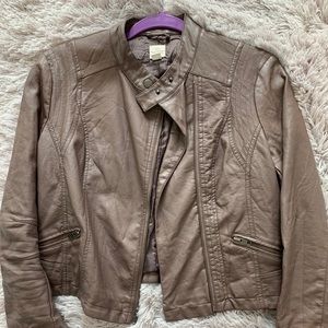 Tan leather jacket